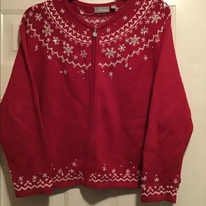 Snowflake Zip front Cardigan
